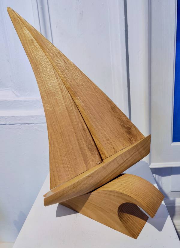- a , wood Sculpture by Kevin Longstaff, measuring 47 x 28 cm (H x W) £175